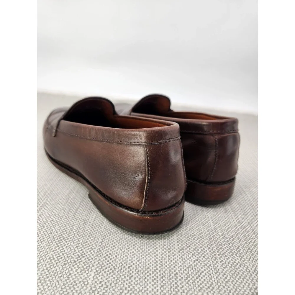 Allen Edmonds Patriot 11 3E Brown Leather Loafer Leather Dress Shoes Flaw EEE